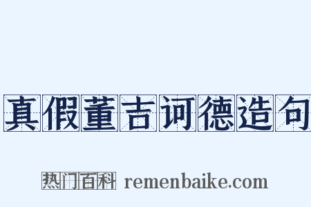 真假董吉诃德造句是什么意思的图片